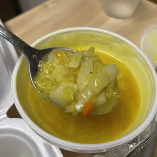 Lentil Soup and pita