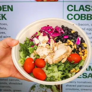 Mexicali salad which is gluten-free without the tortilla strips