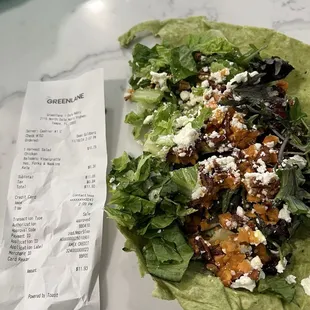 Wrap no chicken , receipt ...!!!