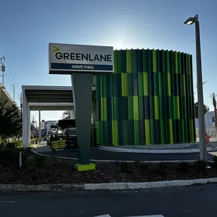 the entrance to the greenlane shopping center