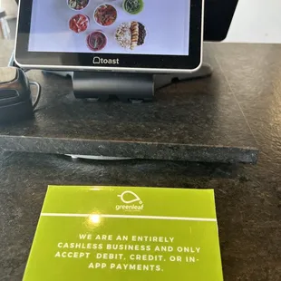They are a cashless business so be ready