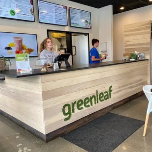 Inside the smoothie shop