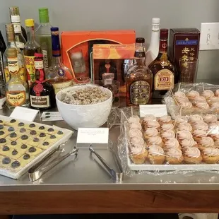 Final set up for desserts.