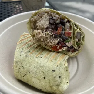 Chicken black bean wrap