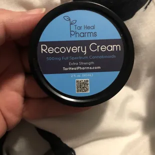 Tar Heels Recovery Cream 500mg full spectrum cannabinoids. Great for nerve pain and tight muscles.