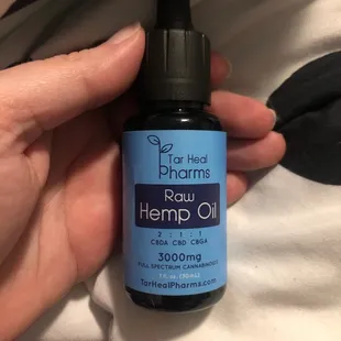 Raw Hemp Oil 3000mg full spectrum cannabanoids. 2 cbda, 1 cbd, 1 cbga.