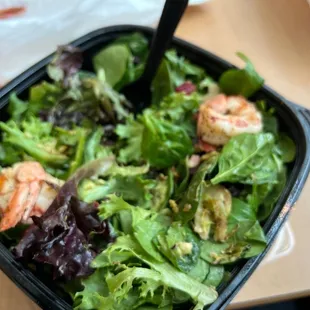 a closeup of a salad