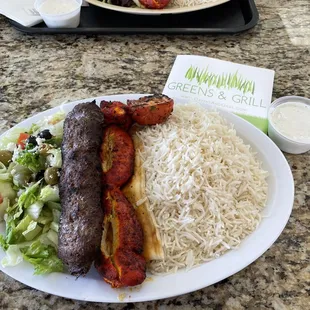 Combo kabob plate