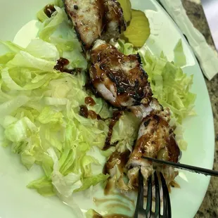 Chicken Teriyaki chicken kabob plate