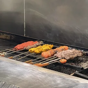 hot dogs and hot dogs on a grill