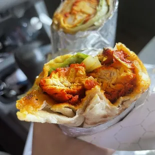 Spicy Chicken Kabob Wrap