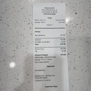 Automatically charged a tip and there&apos;s no option to select no tip.