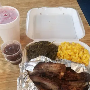 1/2 slab, mac, greens