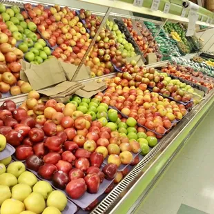 a display of apples