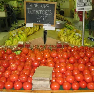 tomatoes and bananas