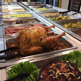 Thanksgiving Thursday's with freshly carved turkey and honey baked ham