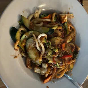 Peanut noodles with tofu!