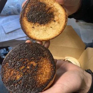 Burnt Burger Bun