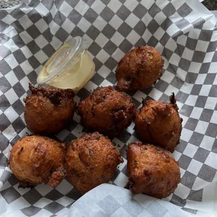 Blue crab hush puppies