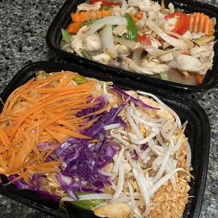 So much crunch from the fresh pad Thai veggies!