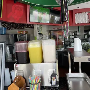 a view of the counter area