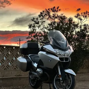 The bike in the beautiful Bisbee sunset