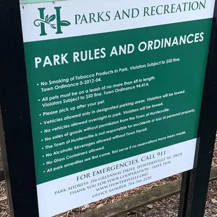 Park rules