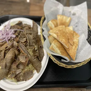 Lamb Gyro Plater with Pita bread