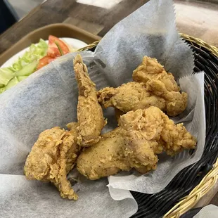 Wings... fried in fishy oil