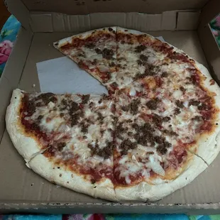 Hamburger &amp; onion pizza