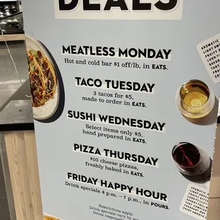 Daily Deals Monday-Friday