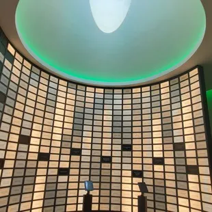 Skylight in self-reflection area of museum