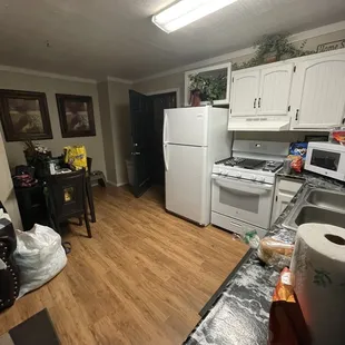 All the food and bags were ours