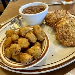 Fried green tomatoes, fried okra