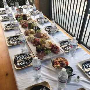 Charcuterie board w/cheeses, salami and pastrami from Greg and Jim&apos;s
