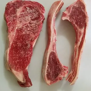 Rib steak and Lamb Rib Chops