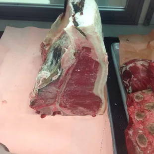 Aged T-bone steaks