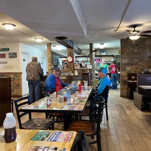 people sitting at tables