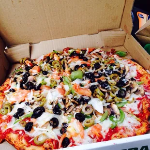 Small veggie pizza $15