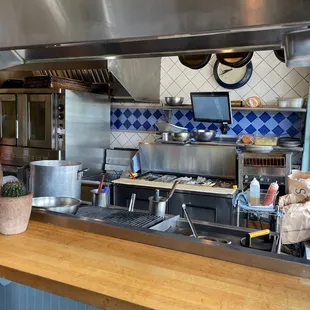 the kitchen of a restaurant