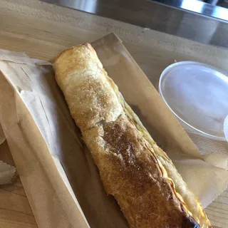 Orange curd puff pastry fold