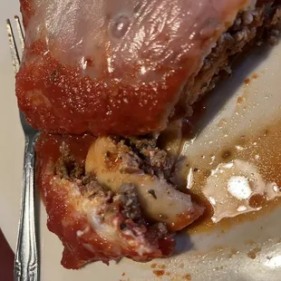 The inside of the Lasagna
