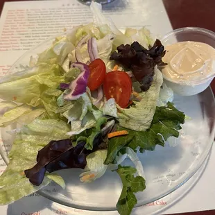 Salad with Caesar Dressing