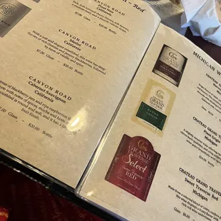 Wine list