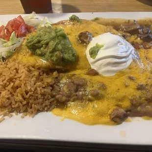 Chimichanga deep fried with Steak.