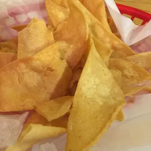 Fresh made tortilla chips