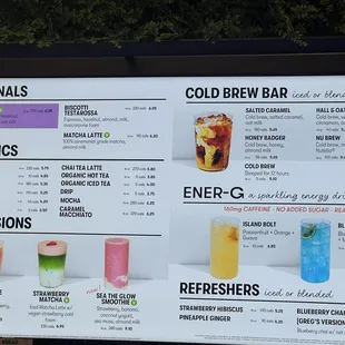 Menu as of 2.21.25