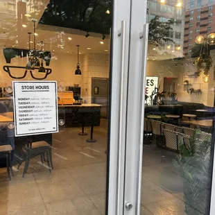 Sign on front door.. Sunday 5/14