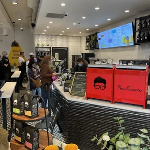 customers in a coffee shop