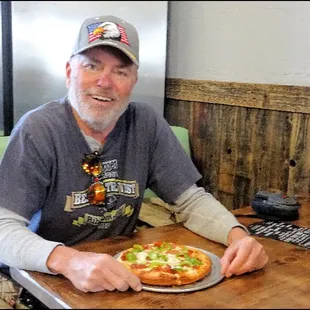 I&apos;m ready to enjoy a delicious &quot;Personal&quot; pizza, created and baked by Gena, the amazing chef at Gregory&apos;s Pizza, located in Roseville, CA.
